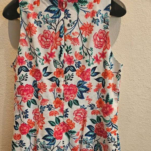 ELIZA J Floral Dress Wedding Summer Colorful SLEEVELESS SHEATH 14 embroidery - Picture 6 of 7